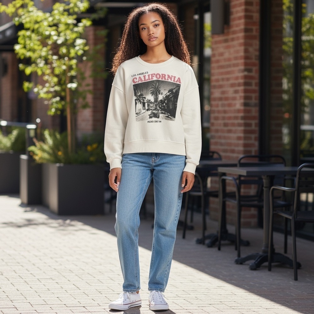 California Graphic Sweatshirt - Cream - Picture 2 of 11